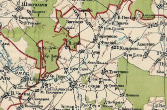 Деревня Яхши Кильде. Топографическая карта Татарской АССР 1935 года. Скриншот карты с сайта "Это место".